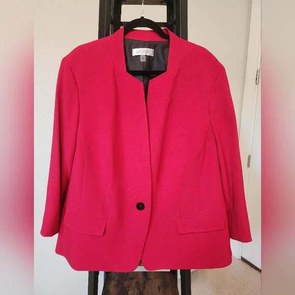 Red fully lined red blazer - Picture 1 of 8
